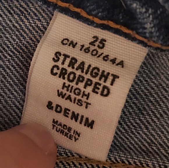 Cropped Straight High Waisted Denim - Picture 3 of 6